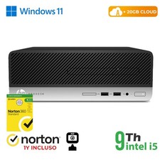 RINOVO PC HP 400-600 G5 SFF i5-9X00 DDR4 8GB SSD 256GB W11 CLOUD 20GB Grade A 1Y