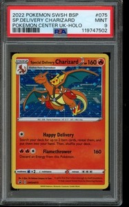PSA 9 MINT Pokemon Special Delivery Charizard Pokemon Center UK Holo SWSH075