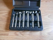 7 Piece Forstner Drill Bit Set 1/4  to 1  With Case Handyman Life Member New/NOS