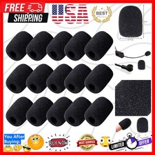 15 Pack Foam Microphone Windscreen, Lapel Headset Microphone Sponge Mini Foam...