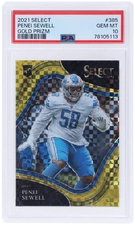 2021 Panini Select Penei Sewell Field Level Gold Prizm /10 PSA 10 Rookie RC
