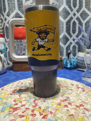 30 oz ETSU Buccaneers Stainless Steel Tumbler with Lid and Straw