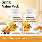 2Pack Turmeric Curcumin Capsules 95% Curcuminoids with Black Pepper & MCT Oil