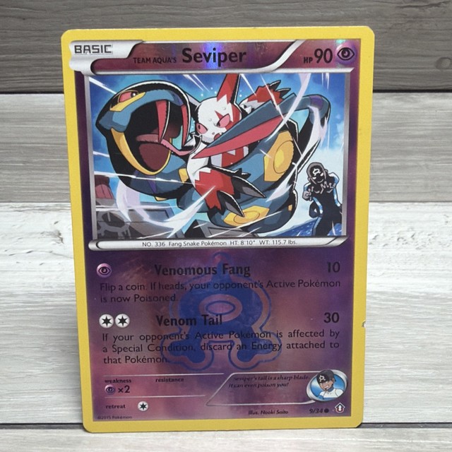 Team Aqua's Seviper [Reverse Holo] #9 (Double Crisis (2015))