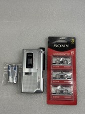 Sony M-560V Micro Cassette Handheld Voice Recorder W/ Tapes  Batteries - TESTED
