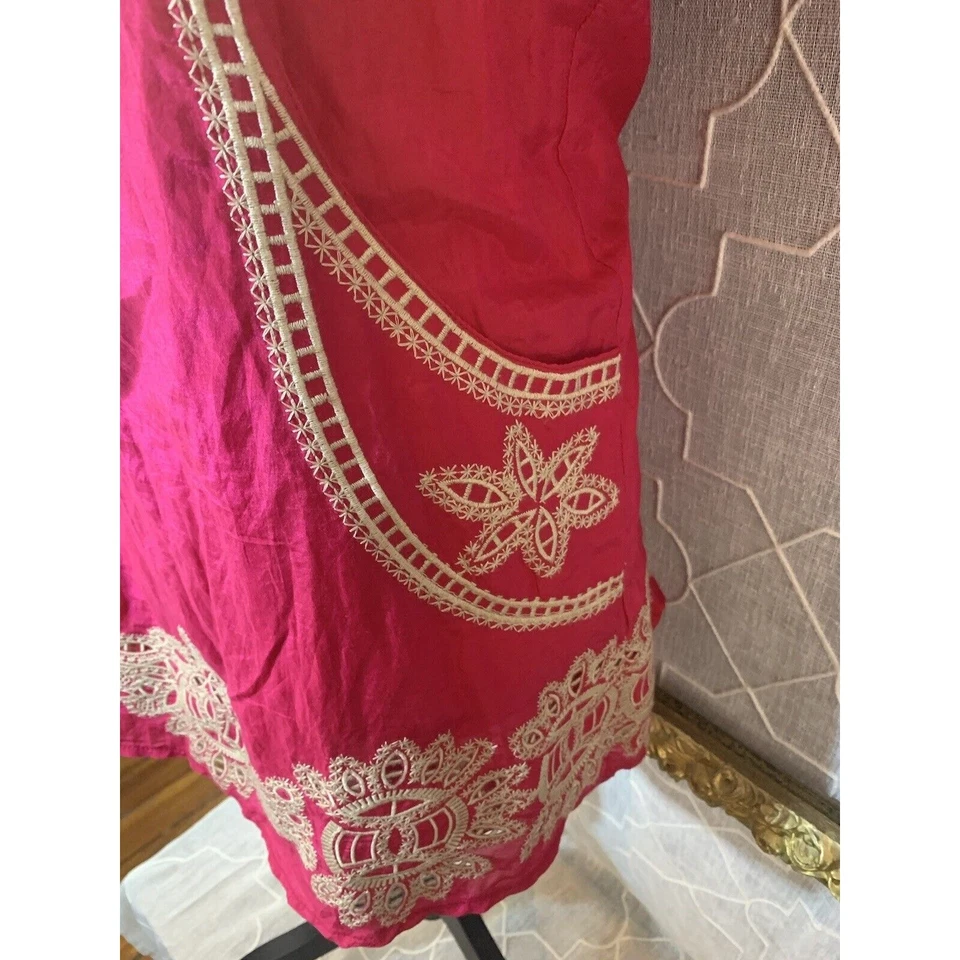 TOP AVELLANO BOHO SEDA ANTHROPOLOGIE TALLA S GITANO NUEVO CON ETIQUETAS FESTIVAL HIPPIE TÚNICA GEOMÉTRICA Foto 4 de 4