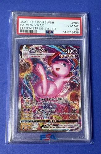 2021 Pokémon SWSH FA/Mew VMAX Fusion Strike Secret #269 PSA 10 GEM MT