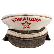 Commander Sauna Hats Russian Banya Wool Hat Шапка для Бани Банные Шапки КОМАНДИР