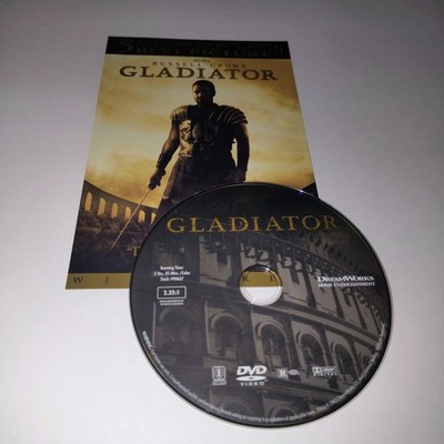 Gladiator (DVD, 2000) No Case, Tested, Like New. Free Shipping 