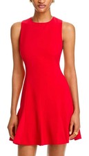 ALICE + OLIVIA NWT $350 Isa Sleeveless Fit & Flare A Line Dress, Bright Ruby 6