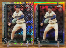LOGAN EVANS X-Fractor Refractor Rookie LOT | 2025 Topps Chrome Update MARINERS
