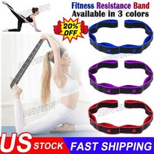 3 Color Fitness Resistance Band 8 Loops, for Stretching  Yoga Exercise  20 OFF  