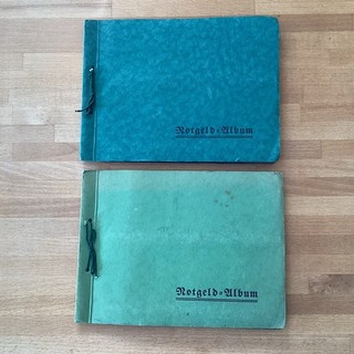 Notgeld Serienscheine Reutergeld 210 Scheine in 2 Alben komplett top !