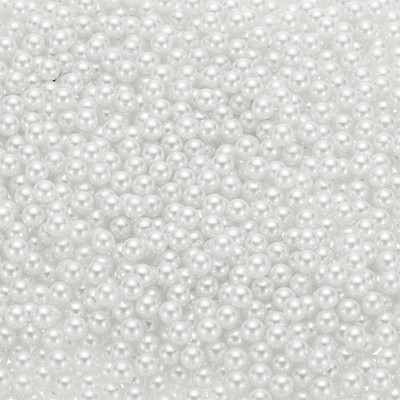 Faux Pearl for Crafting 6mm No Hole ABS Round Pearls Beads White,2500Pcs