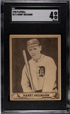1940 Playball Harry Heilmann #171 SGC 4