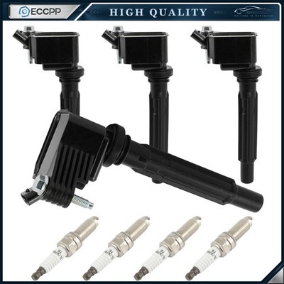 ECCPP 4 For Jeep Cherokee 2.0L 2019-2020 Ignition Coil & 4 Spark Plugs UF839