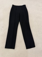 ANNE KLEIN women 100 wool black pants size 6