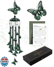 Wind Chimes for Outside, 33" Butterfly Wind Chimes Outdoor, Gifts