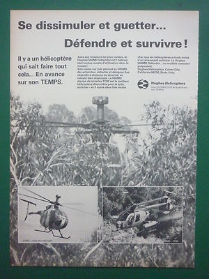 1/1981 PUB HUGHES HELICOPTERS HUGHES 500MD SCHLEPPMAST MONTIERT VISIER FRANZÖSISCHE ANZEIGE