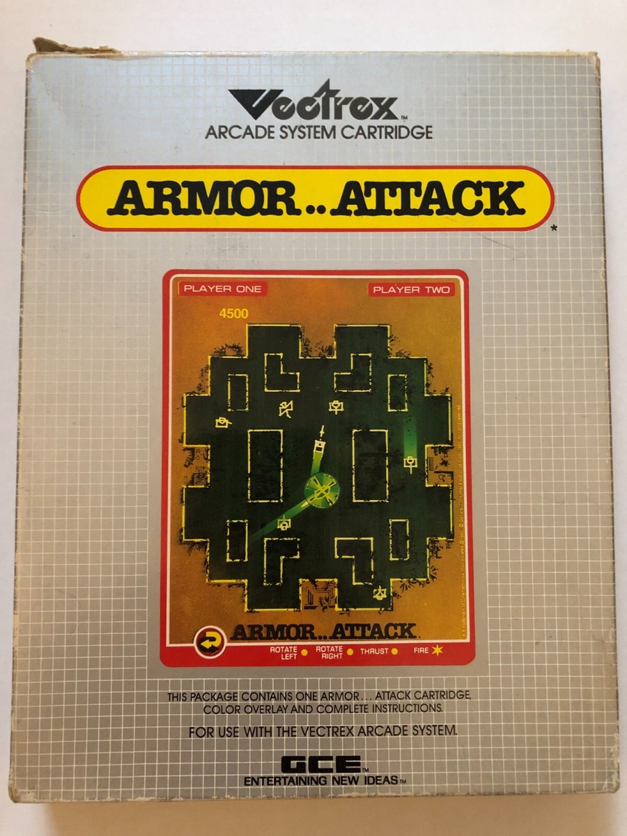 ARMOR..ATTACK BANDAI Vectrex カートリッジ 🔥 Armor Attack for Vectrex TESTED in box with insert and