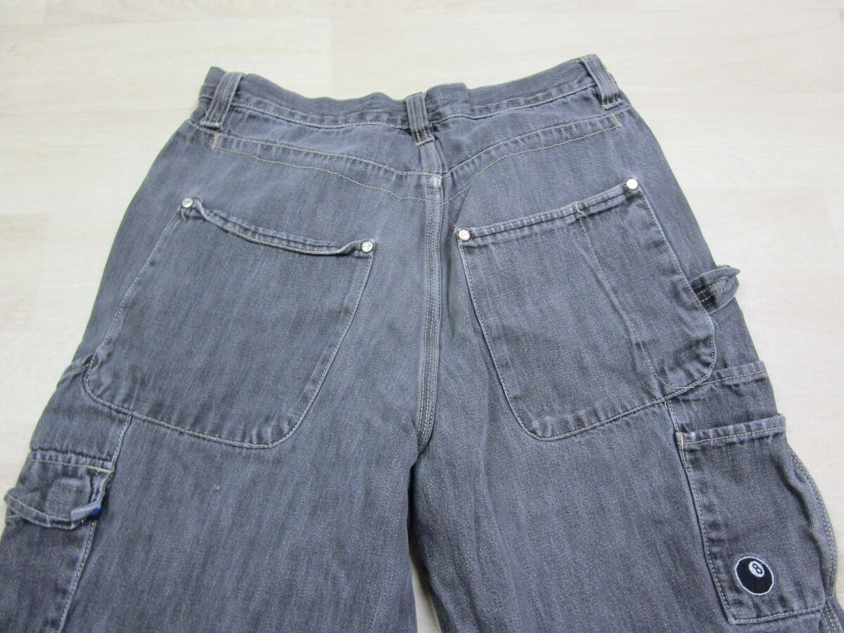 Vintage Joe Boxer Convertible Cargo Jeans 8-Ball Logo 30.5 Vintage Joe Boxer Convertible Cargo Jeans 8-Ball Logo 30.5