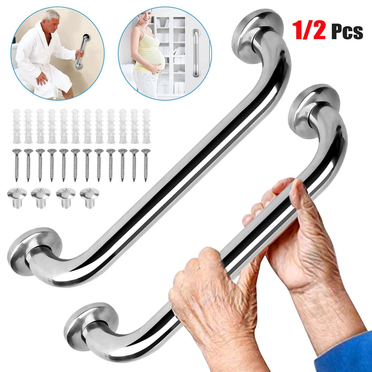 Bar Placement Shower Bar Holder For Elderly 1/2 Pcs 12
