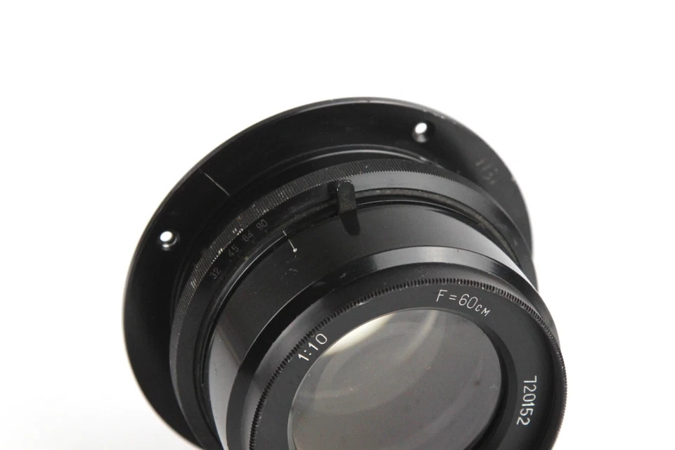 Lente O-2 LOMO 600mm f/10 URSS 60cm telefoto industrial aerodinâmica grande formato soviética - Imagem 4 de 4
