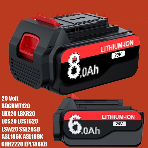 8.0Ah 20V LB2X4020 Battery FOR Black and Decker 20V MAX Lithium LBXR20