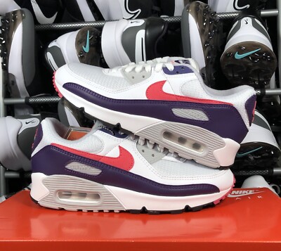 Nike Air Max 90 III White/Purple/Red Running Shoes Women (CW1360-100) New  194494242982|