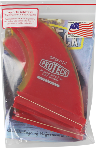 Proteck Super Flex Ffs Sup Quad Set 4.5 Red/Yellow Surfboard FIN