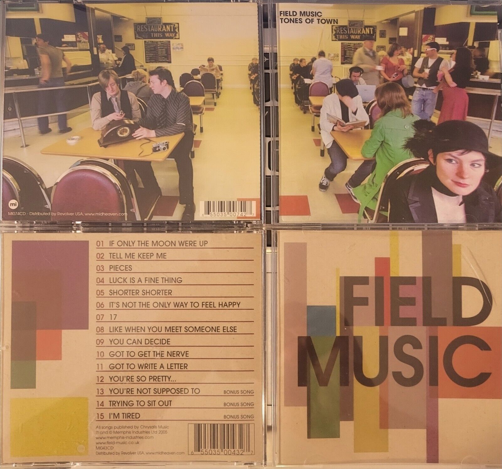 Lot 2-CDs Field Music (Self-Titled) Tones of Town FAST SHIPPING FROM USA