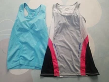 Lot of 2 Kyodan & Golds Gym Tank Top Racerback Padded Shelf Bra Stretch Yoga