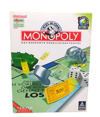Monopoly Westwood Studios PC Big Box Cd-Rom Komplett inhalt Neuwertig Vintage