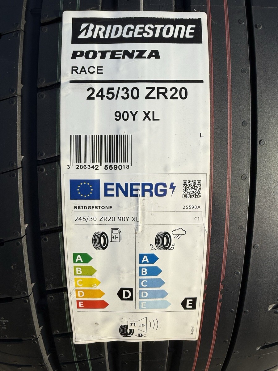 TWO BRAND NEW 245/30ZR20 90Y Bridgestone Potenza RACE Tires Like