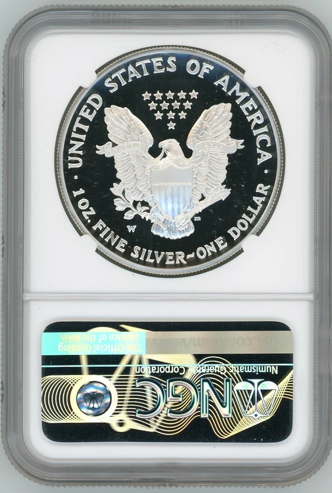 2006 W $1 1oz Proof Silver Eagle PR70 NGC John Mercanti - Image 2 of 4