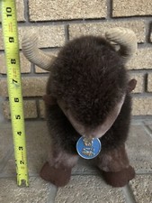 Dakin 1985 Brown Buffalo Plush Bison 9  Animal Vintage Stuffed Toy Collectible