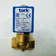 TORK S101001018N 1/4" SOLENOID VALVE 24VDC 1-16 BAR 1.7MM ORIFICE NEW