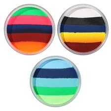 3 Pack Split Cake Face Paint Water Based Rainbow Face Paint for Halloween Makeup