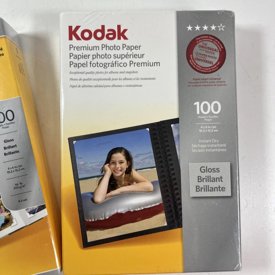 2 Kodak 4x6 inches Ultra Premium Photo Paper High Gloss 100 Sheets Sealed New - Image 3 of 4