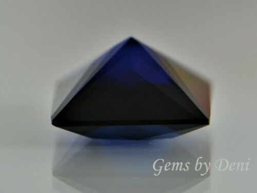 Lab-Created Blue Sapphire Square Faceted (2x2mm-12x12mm) - Picture 3 of 7