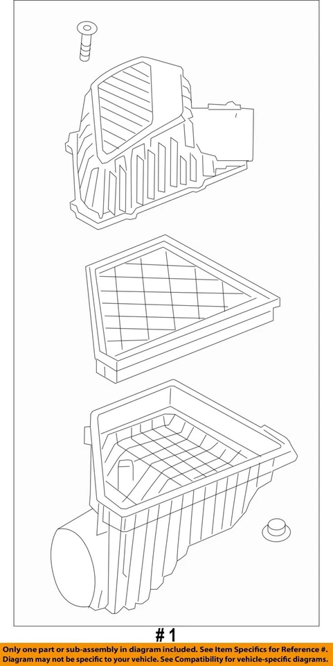 Conjunto de filtro de aire usado se adapta a: Buick Enclave 2019 3,6 grado A Foto 4 de 4