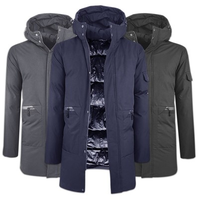 Giubbotto Piumino Uomo Invernale Taglie Forti - Con Cappuccio, Slim Fit, Antivento, Elegante