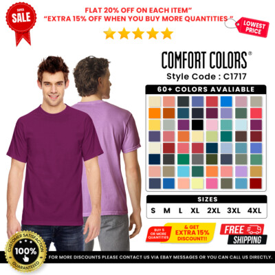 Comfort Colors C1717 Adult 100% USA Cotton Heavyweight T Shirt Stylish T-Shirt