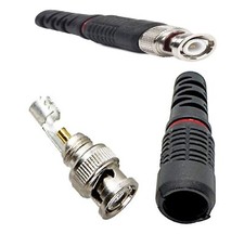 10 PEZZI CONNETTORE ADATTATORE BNC spina maschio con vite cavo coassiale RG59