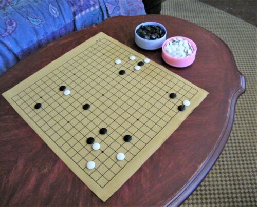 GO BOARD SPIEL MIT VOLLER GRÖSSE 19 Zoll KUNSTWILDLEDERMATTE (WEIQI) (888) - Bild 3 von 5