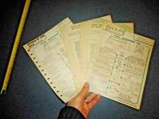 RENAULT  ESTAFETTE + PEUGEOT D4 fiches RTA  1961 1964 originales anciennes 