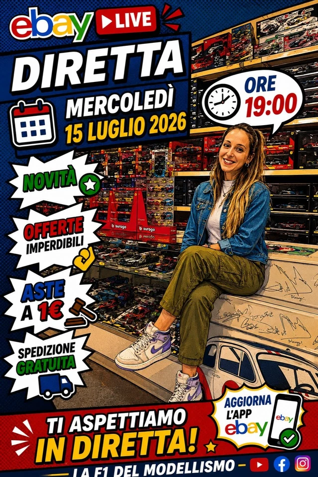 Live LaF1delmodellismo 15 Luglio 26 Novità - Offerte Esclusive - Aste da 1€