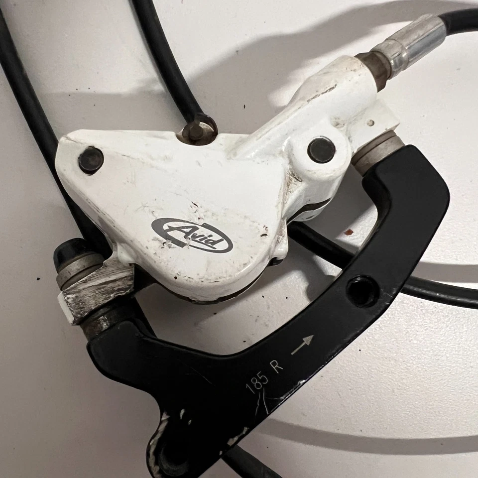 AVID ELIXIR 5 freni a disco idraulici bianchi - leve - pinze - tubi flessibili F&R - Immagine 3 di 4