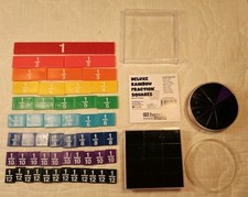 3 Hand 2 Mind Rainbow Fraction Tiles Squares  Circles 51 Piece Each Math Set