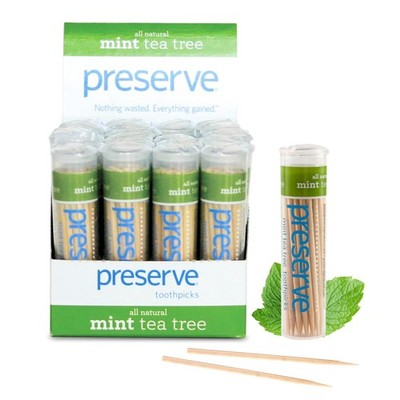 Toothpicks Refreshing Natural Mint Tea Tree Flavored Toothpicks for Fresh Bre...
